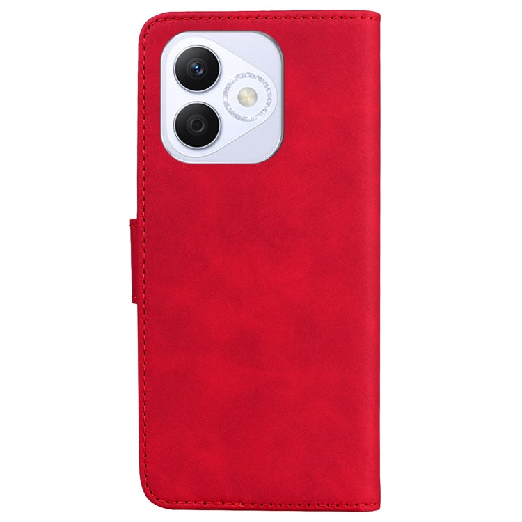 For Honor X60i Skin Feel Pure Color Flip Leather Phone Case