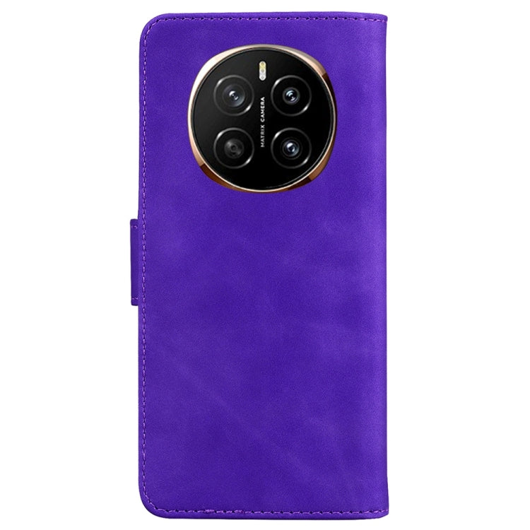 For Honor Magic7 Skin Feel Pure Color Flip Leather Phone Case