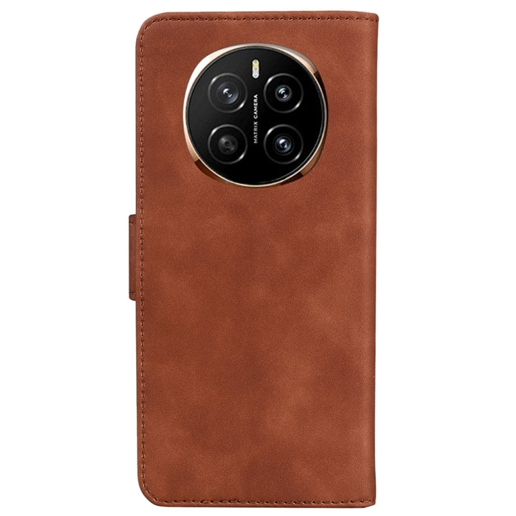 For Honor Magic7 Skin Feel Pure Color Flip Leather Phone Case