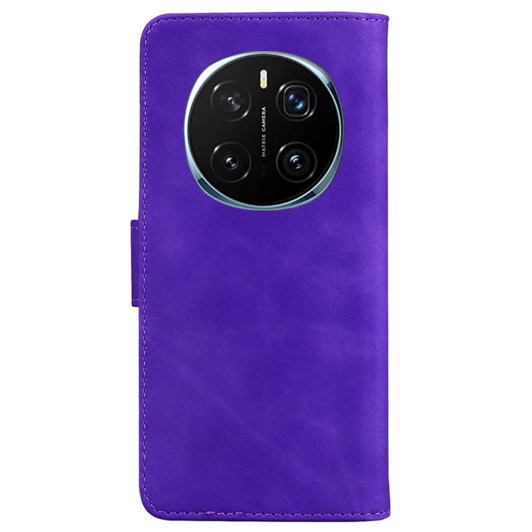 For Honor Magic7 Pro Skin Feel Pure Color Flip Leather Phone Case