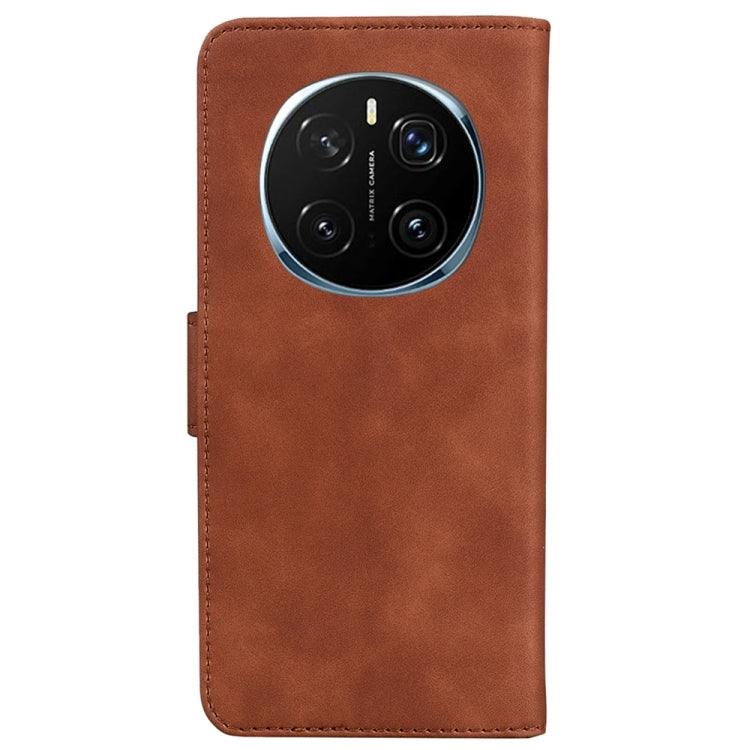 For Honor Magic7 Pro Skin Feel Pure Color Flip Leather Phone Case