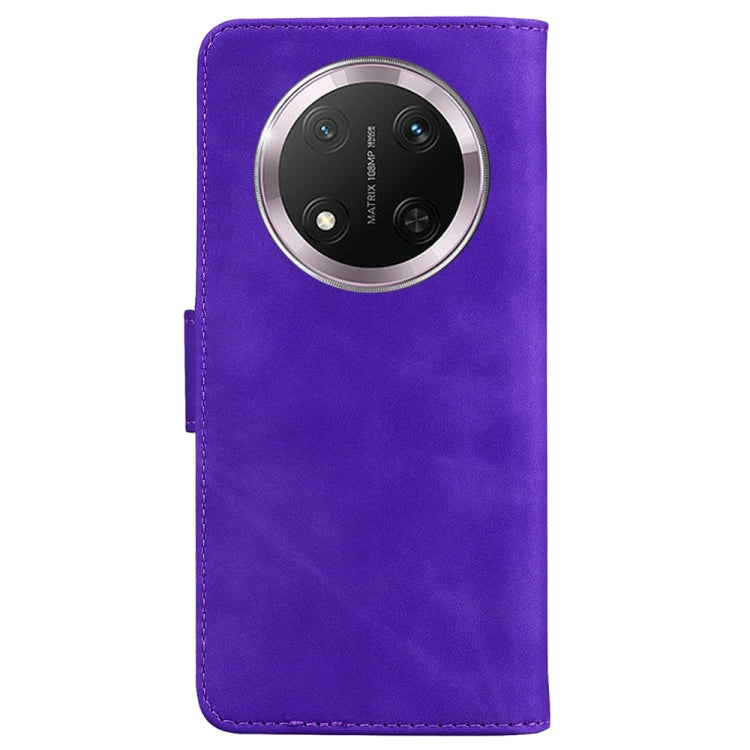 For Honor X9c Skin Feel Pure Color Flip Leather Phone Case
