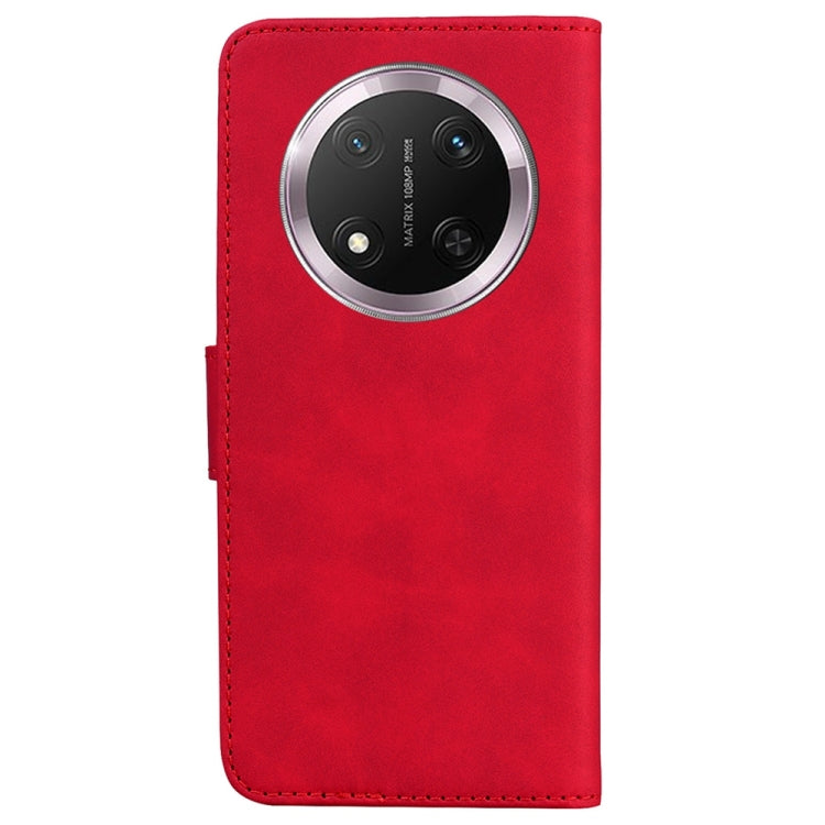 For Honor X9c Skin Feel Pure Color Flip Leather Phone Case