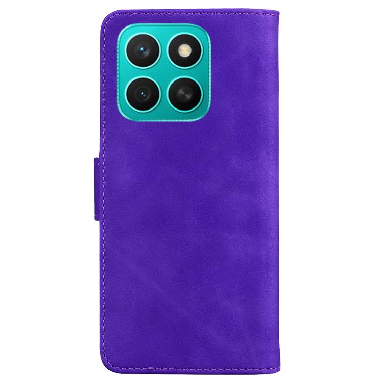For Honor X8c 4G Skin Feel Pure Color Flip Leather Phone Case