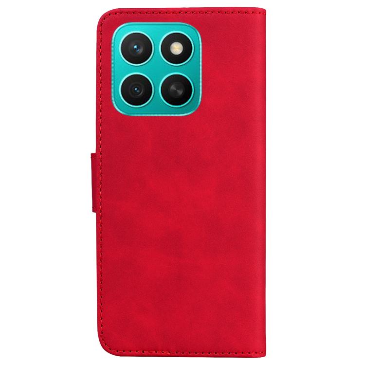 For Honor X8c 4G Skin Feel Pure Color Flip Leather Phone Case