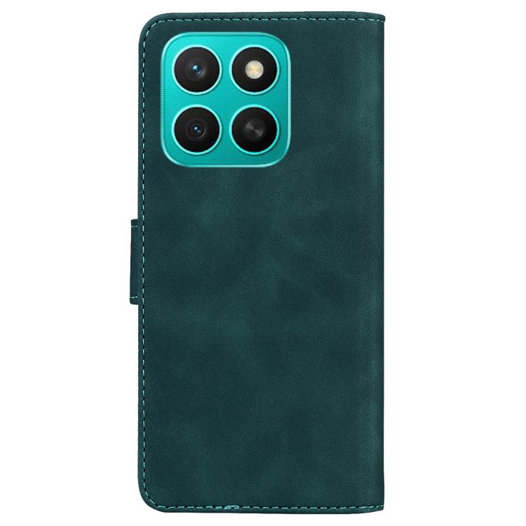For Honor X8c 4G Skin Feel Pure Color Flip Leather Phone Case