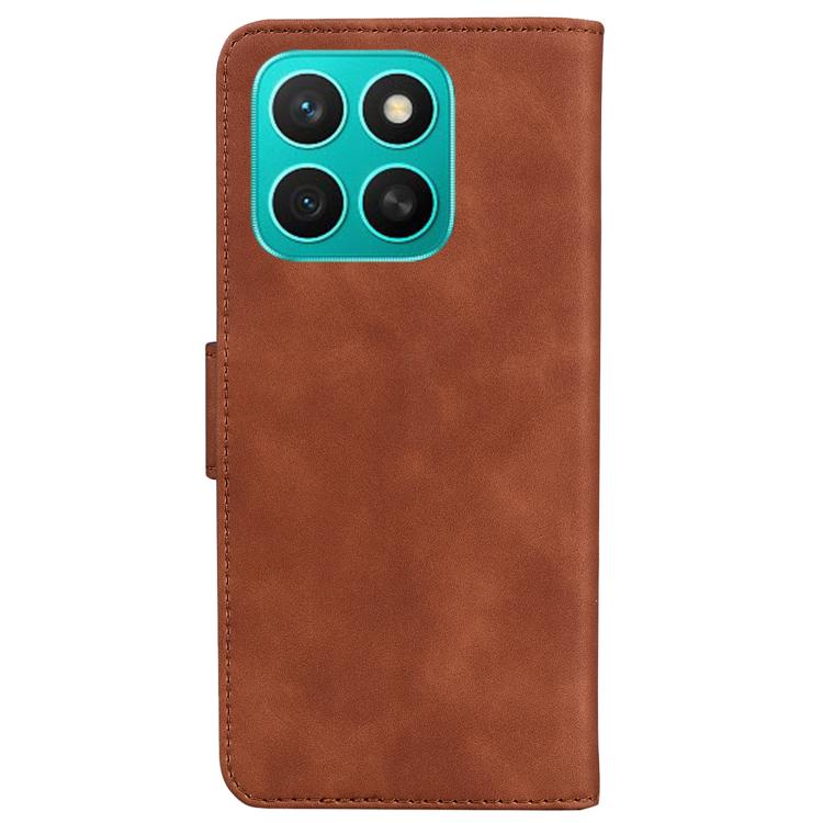 For Honor X8c 4G Skin Feel Pure Color Flip Leather Phone Case