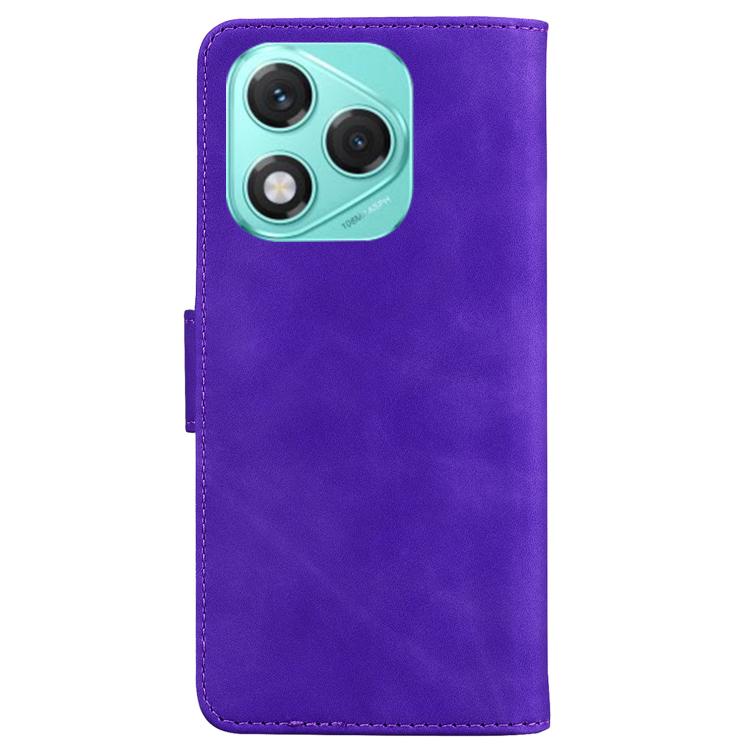 For Honor 400 Lite Global Skin Feel Pure Color Flip Leather Phone Case