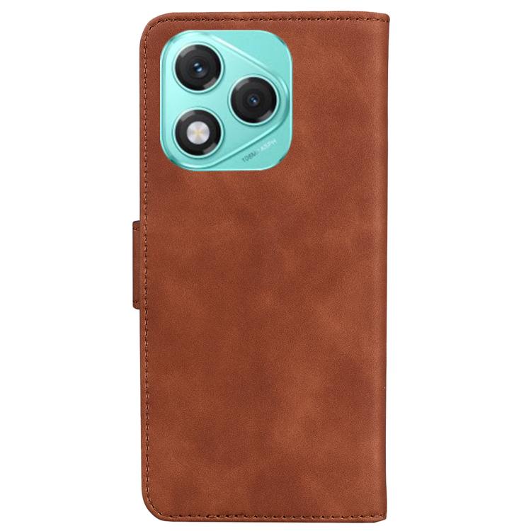 For Honor 400 Lite Global Skin Feel Pure Color Flip Leather Phone Case