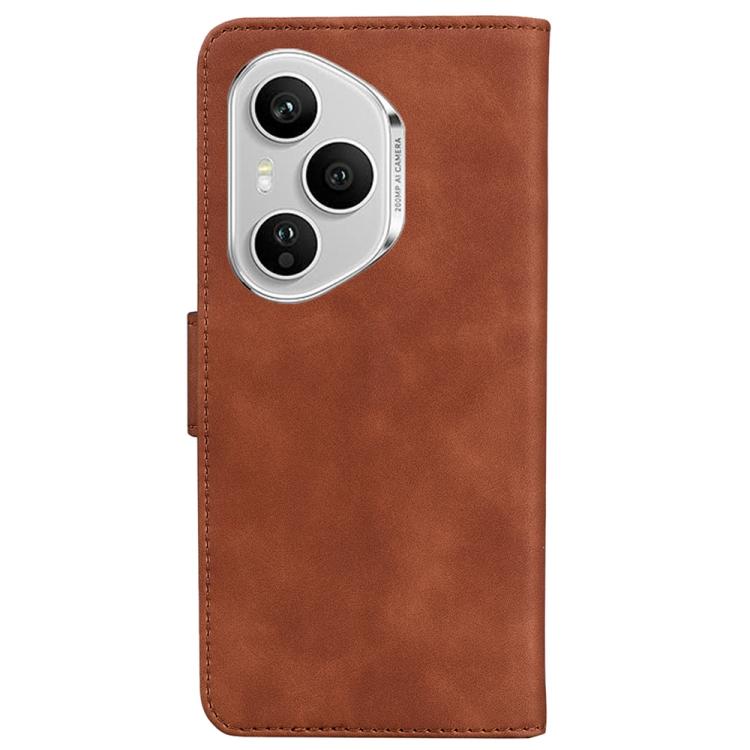 For Honor 400 Pro Global 160.8mm Skin Feel Pure Color Flip Leather Phone Case