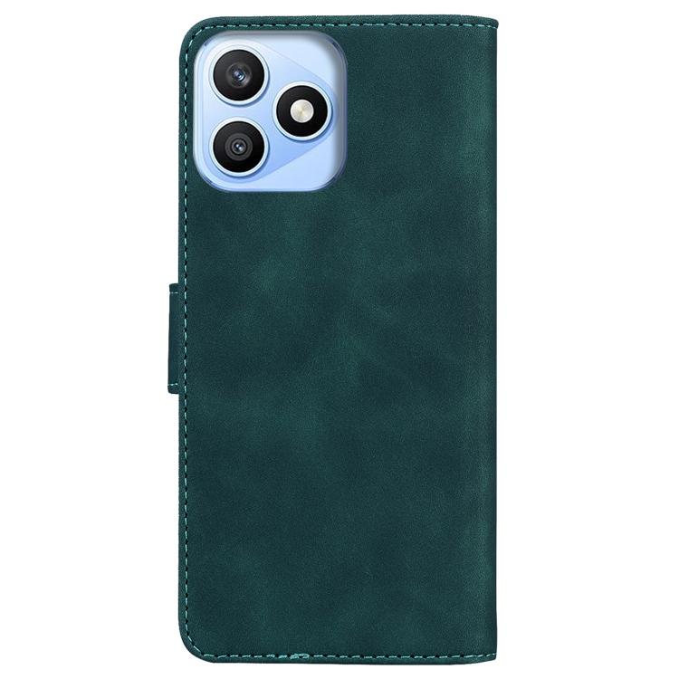For Honor X8d 4G Skin Feel Pure Color Flip Leather Phone Case