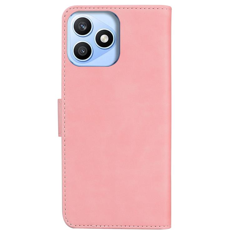 For Honor X8d 4G Skin Feel Pure Color Flip Leather Phone Case
