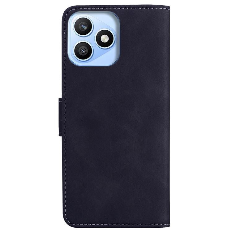 For Honor X8d 4G Skin Feel Pure Color Flip Leather Phone Case