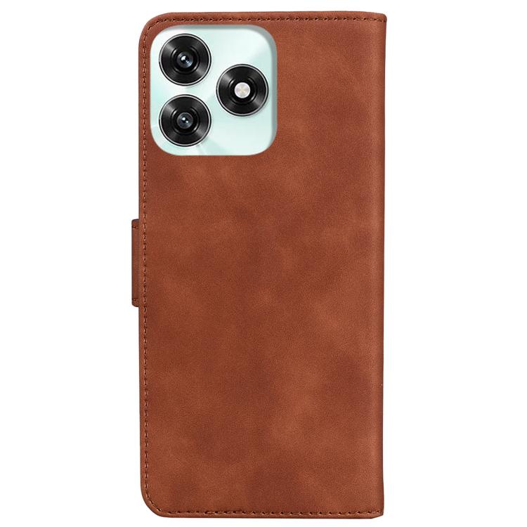 For Honor X5c 4G / X5c Plus Skin Feel Pure Color Flip Leather Phone Case