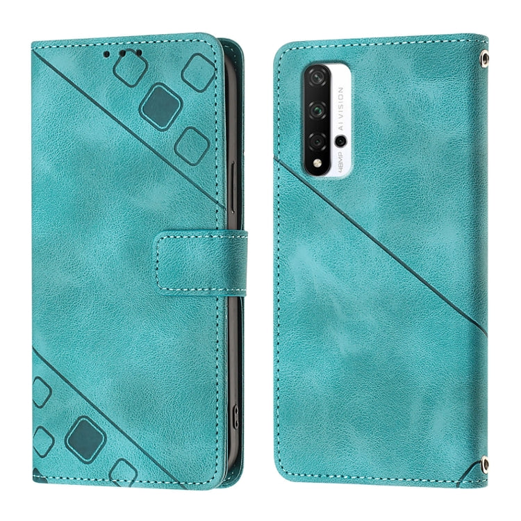 For Honor 20 / 20 Pro / 20s Skin-feel Embossed Leather Phone Case