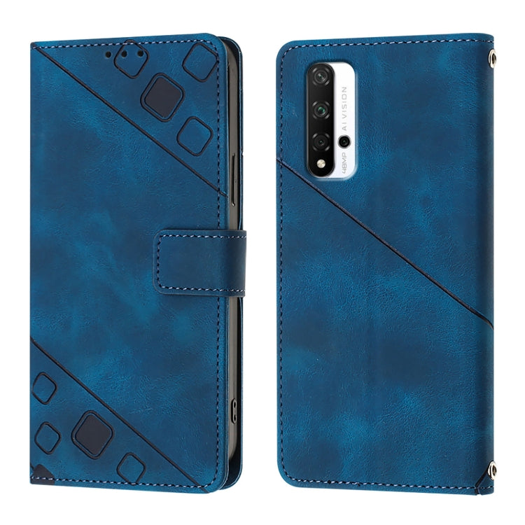 For Honor 20 / 20 Pro / 20s Skin-feel Embossed Leather Phone Case