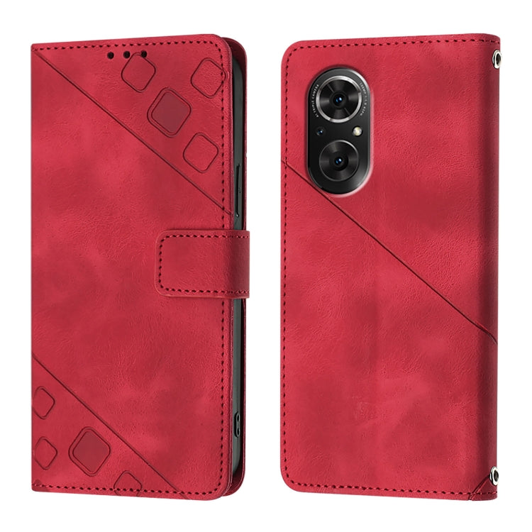 For Honor 50 SE Skin-feel Embossed Leather Phone Case