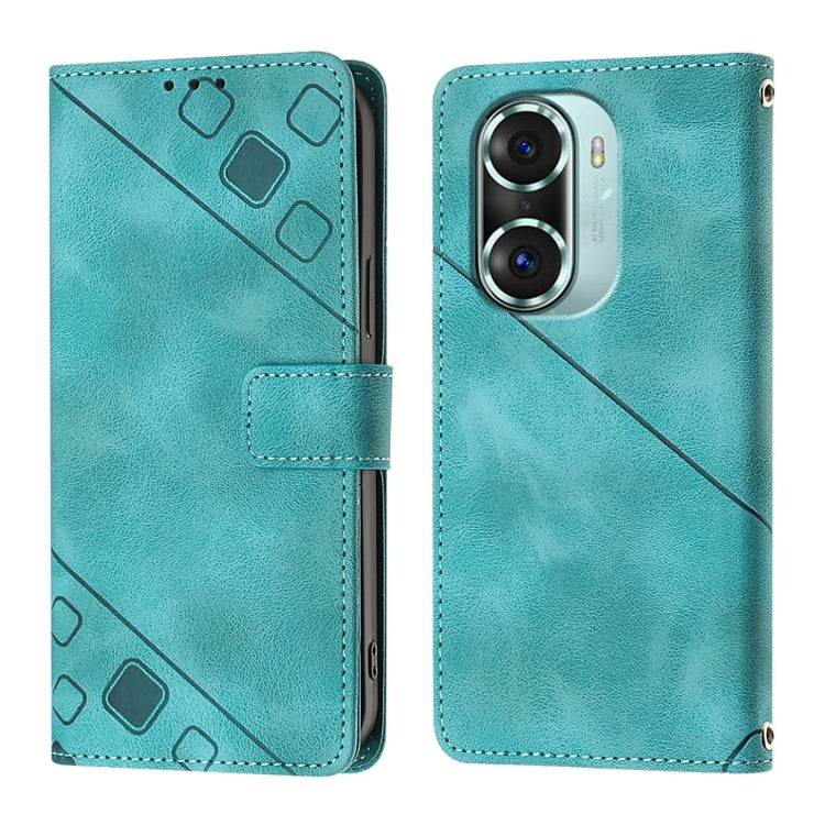 For Honor 60 Pro Skin-feel Embossed Leather Phone Case