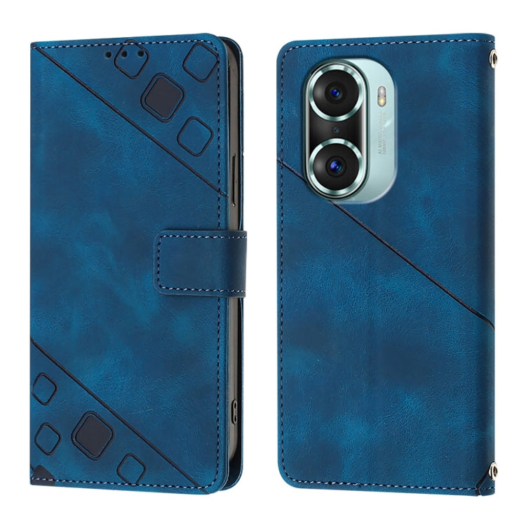 For Honor 60 Pro Skin-feel Embossed Leather Phone Case