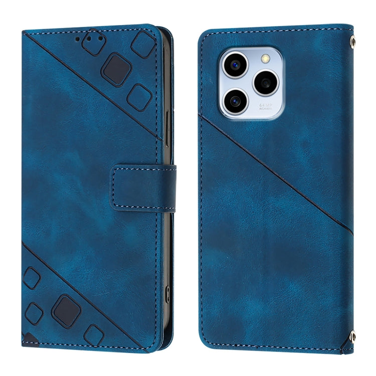 For Honor 60 SE Skin-feel Embossed Leather Phone Case