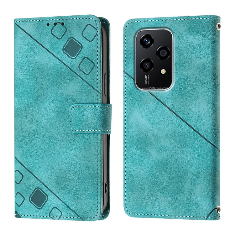 For Honor 200 Lite Global Skin-feel Embossed Leather Phone Case