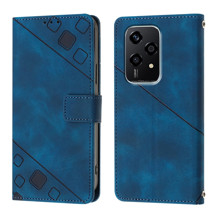 For Honor 200 Lite Global Skin-feel Embossed Leather Phone Case