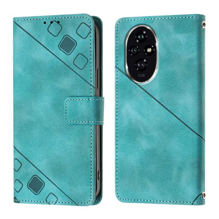 For Honor 200 Pro Skin-feel Embossed Leather Phone Case