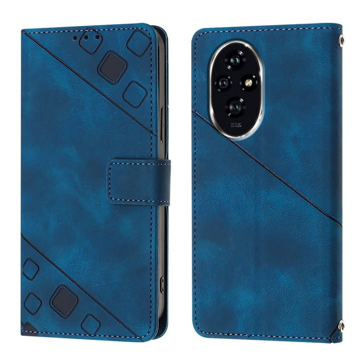 For Honor 200 Pro Skin-feel Embossed Leather Phone Case