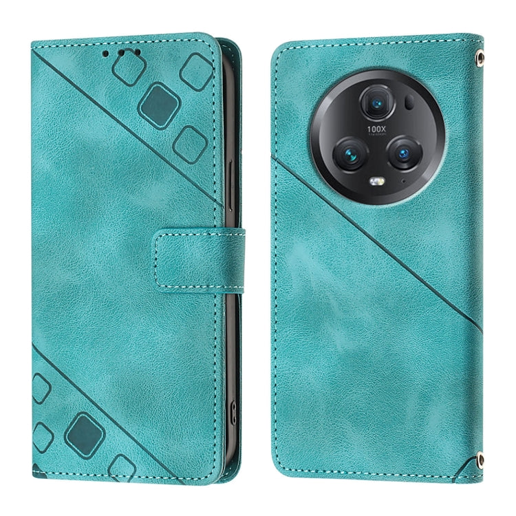 For Honor Magic5 Pro Skin-feel Embossed Leather Phone Case