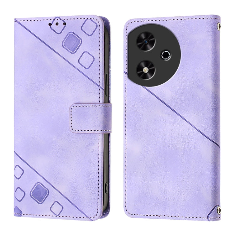 For Honor Play 50 Skin-feel Embossed Leather Phone Case