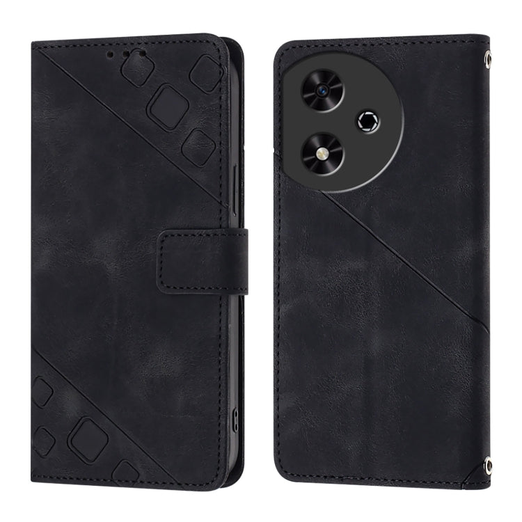 For Honor Play 50 Skin-feel Embossed Leather Phone Case