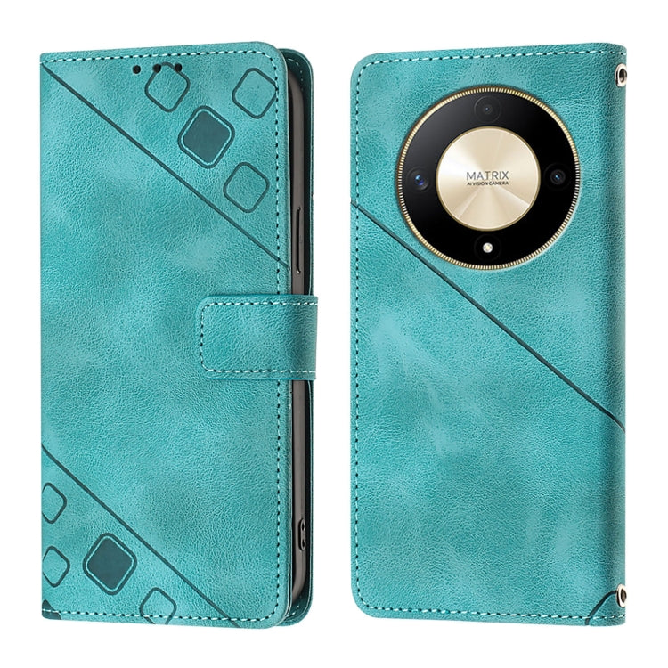 For Honor X9b / Magic6 Lite 5G Global Skin-feel Embossed Leather Phone Case