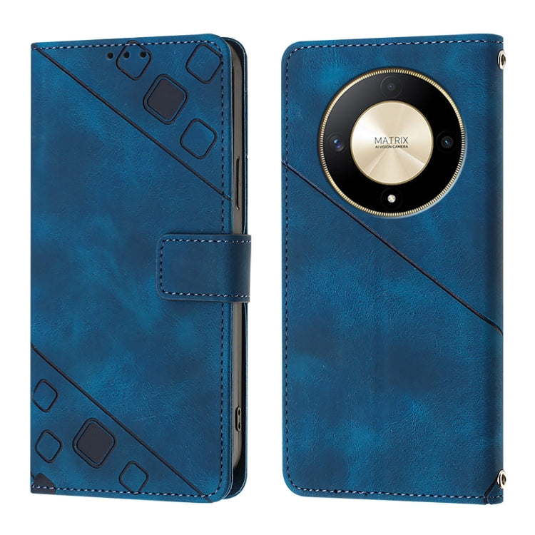 For Honor X9b / Magic6 Lite 5G Global Skin-feel Embossed Leather Phone Case