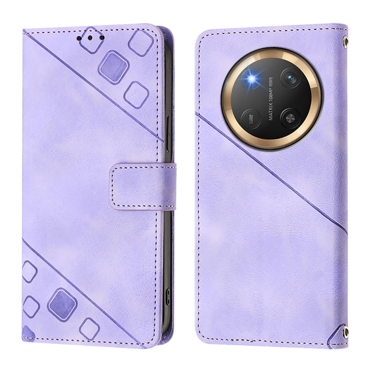 For Honor X9c 5G Global Skin-feel Embossed Leather Phone Case
