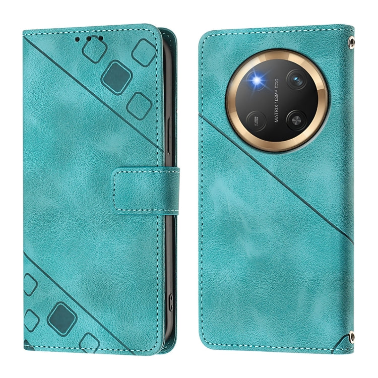 For Honor X9c 5G Global Skin-feel Embossed Leather Phone Case