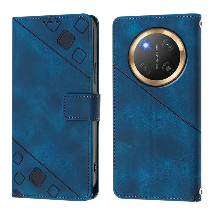 For Honor X9c 5G Global Skin-feel Embossed Leather Phone Case