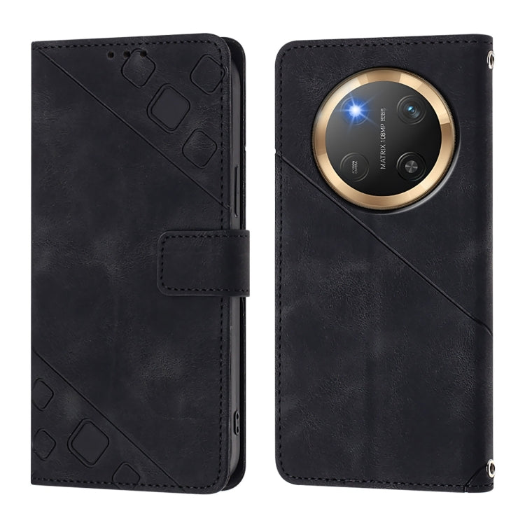 For Honor X9c 5G Global Skin-feel Embossed Leather Phone Case