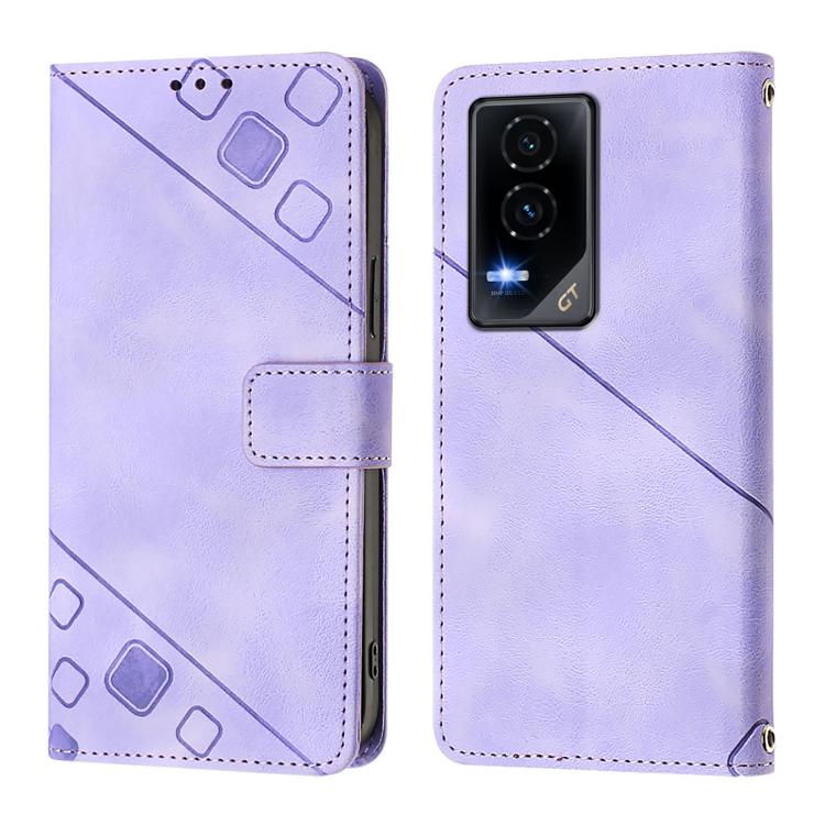 For Honor GT Skin-feel Embossed Leather Phone Case