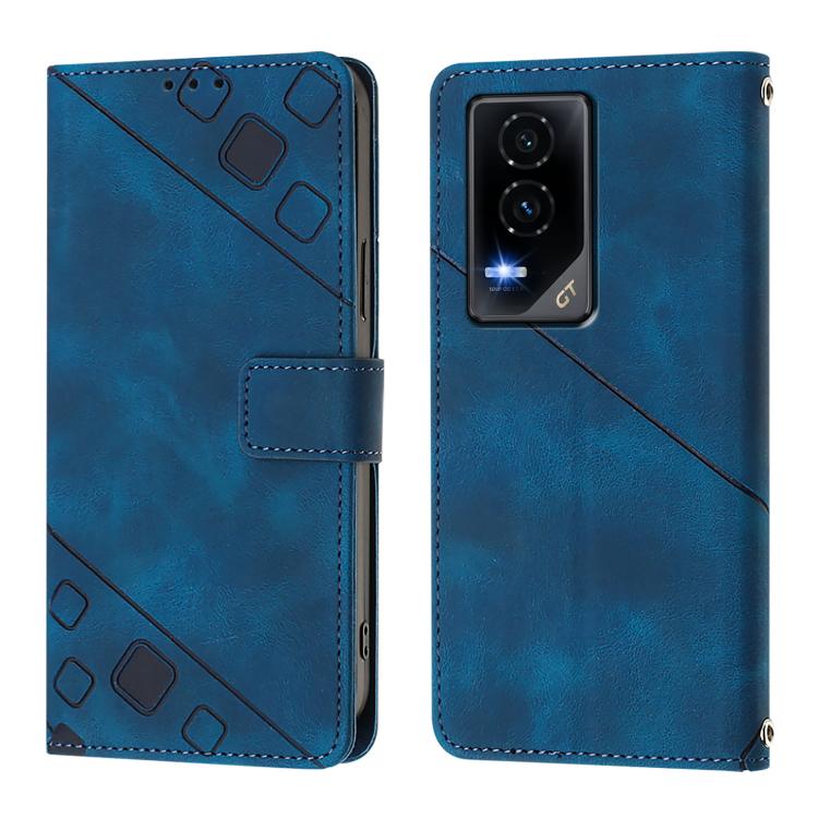 For Honor GT Skin-feel Embossed Leather Phone Case