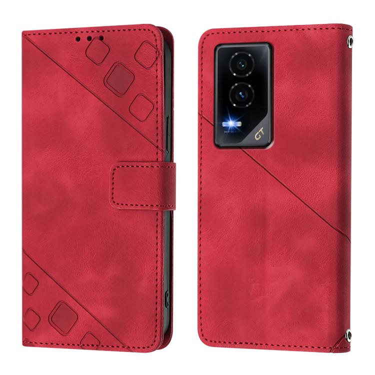 For Honor GT Skin-feel Embossed Leather Phone Case