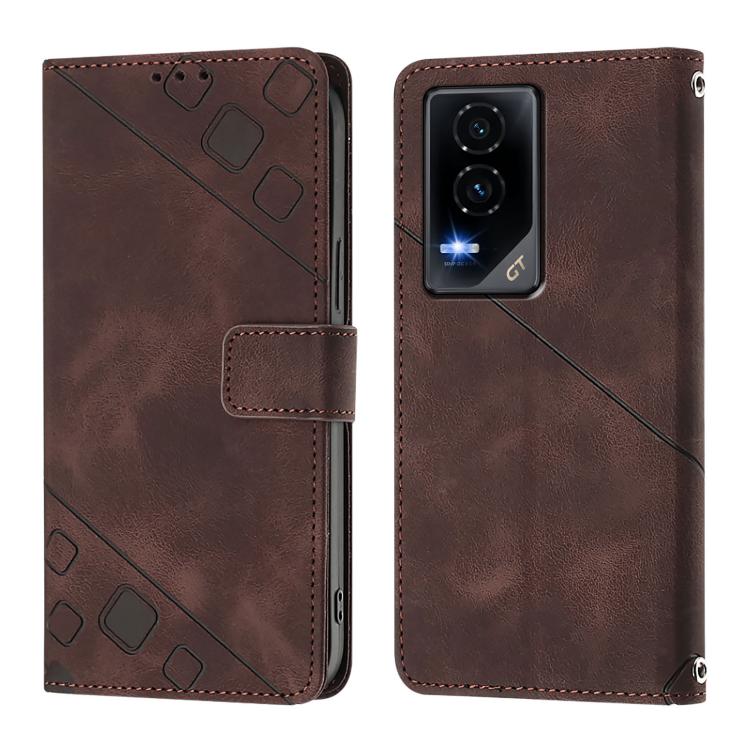 For Honor GT Skin-feel Embossed Leather Phone Case