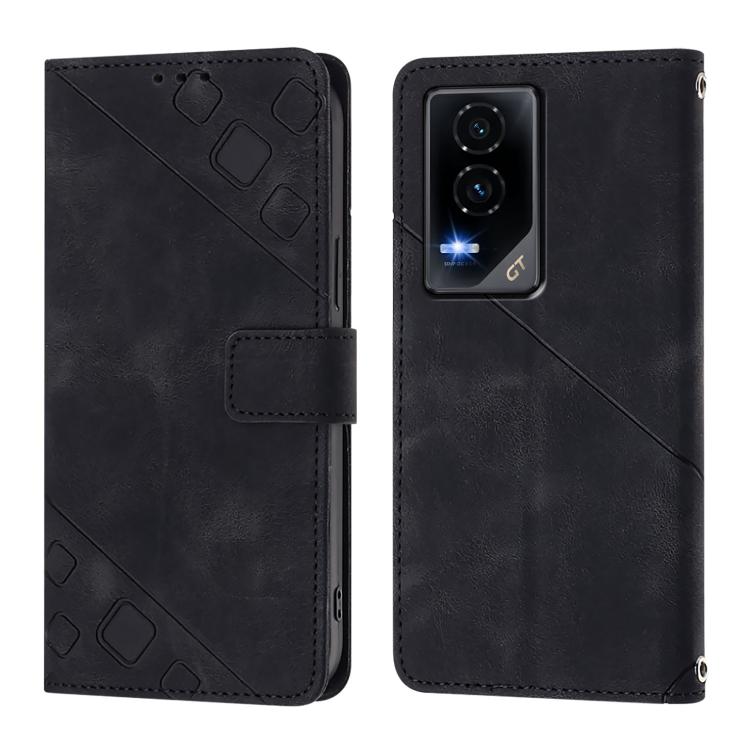 For Honor GT Skin-feel Embossed Leather Phone Case