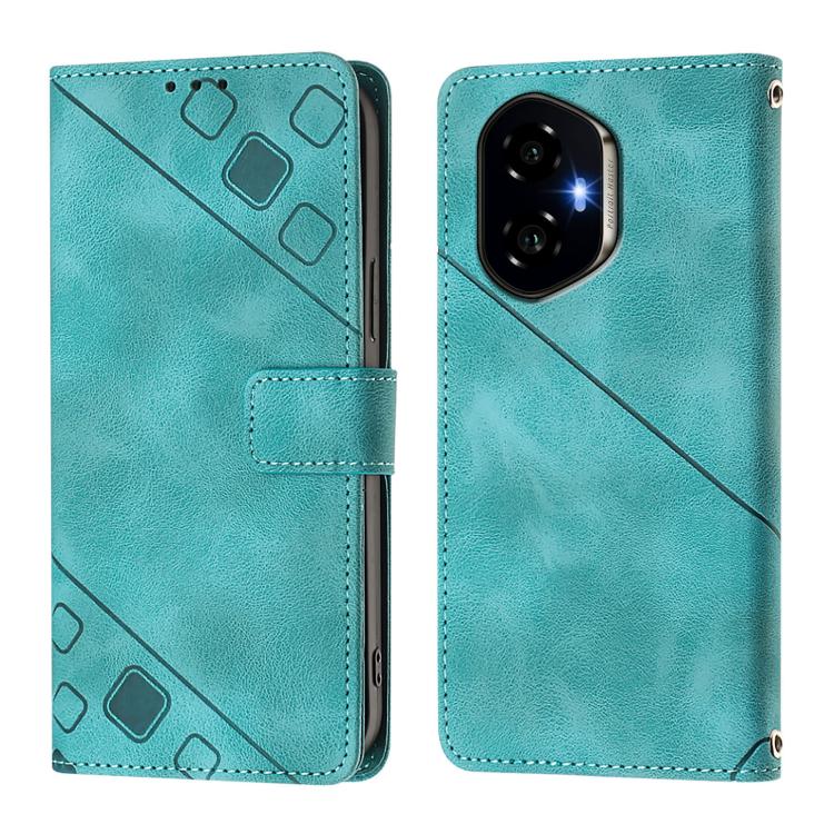 For Honor 300 5G Skin-feel Embossed Leather Phone Case
