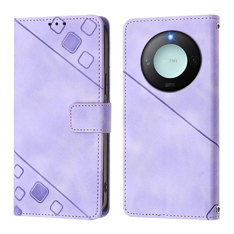 For Honor X9c Smart 5G Global Skin-feel Embossed Leather Phone Case