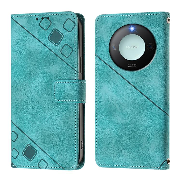 For Honor X9c Smart 5G Global Skin-feel Embossed Leather Phone Case