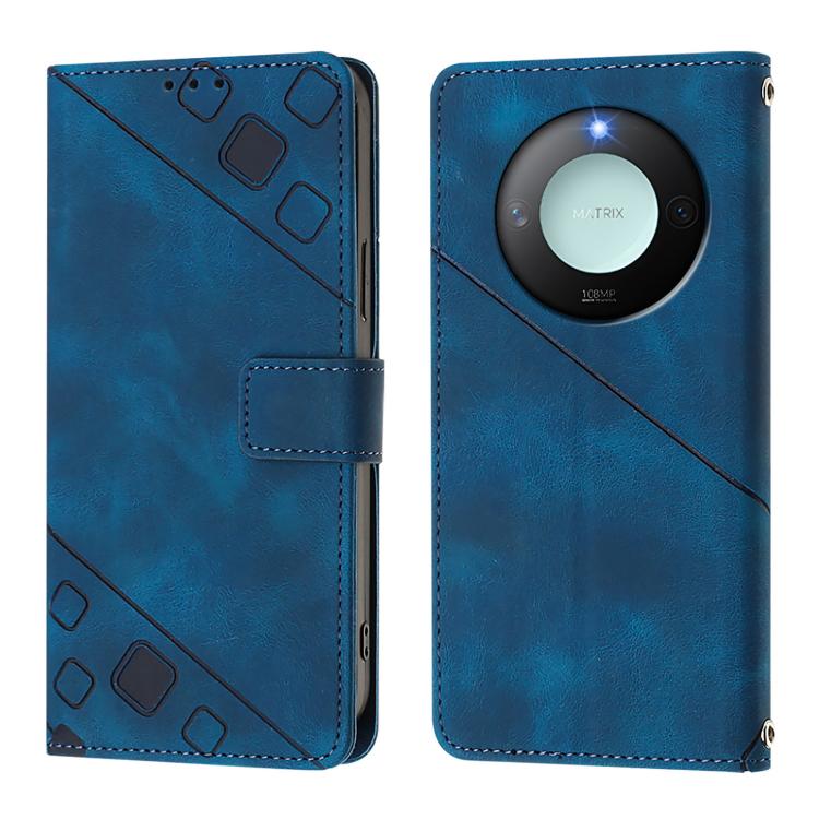 For Honor X9c Smart 5G Global Skin-feel Embossed Leather Phone Case
