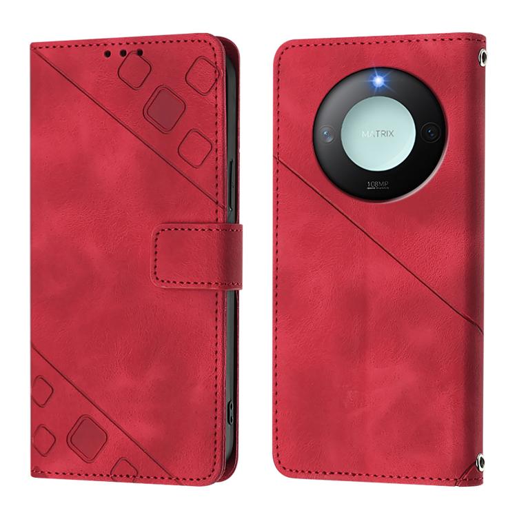 For Honor X9c Smart 5G Global Skin-feel Embossed Leather Phone Case