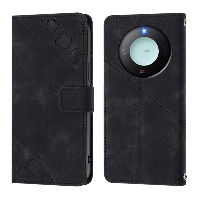 For Honor X9c Smart 5G Global Skin-feel Embossed Leather Phone Case