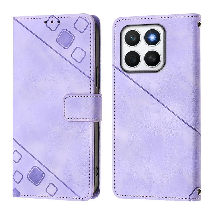 For Honor X8c 4G Global Skin-feel Embossed Leather Phone Case