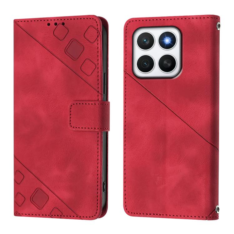 For Honor X8c 4G Global Skin-feel Embossed Leather Phone Case